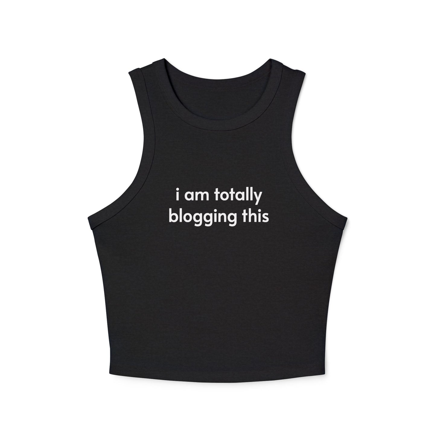 "blogging this" racer tank