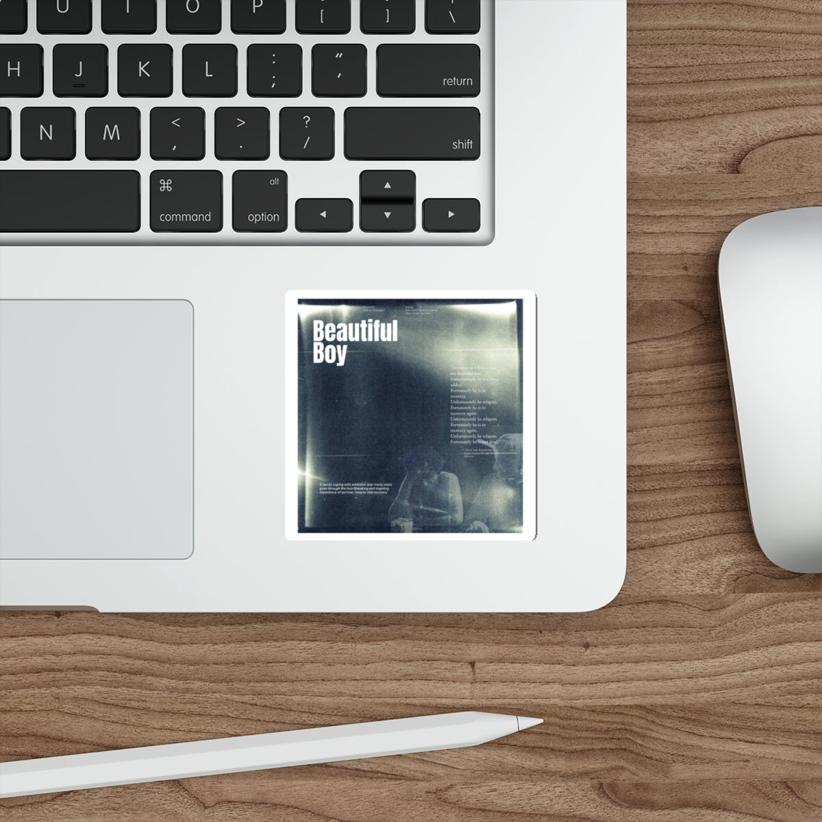"beautiful boy" graphic sticker