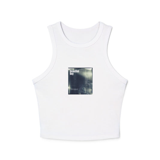 "beautiful boy" graphic racer tank